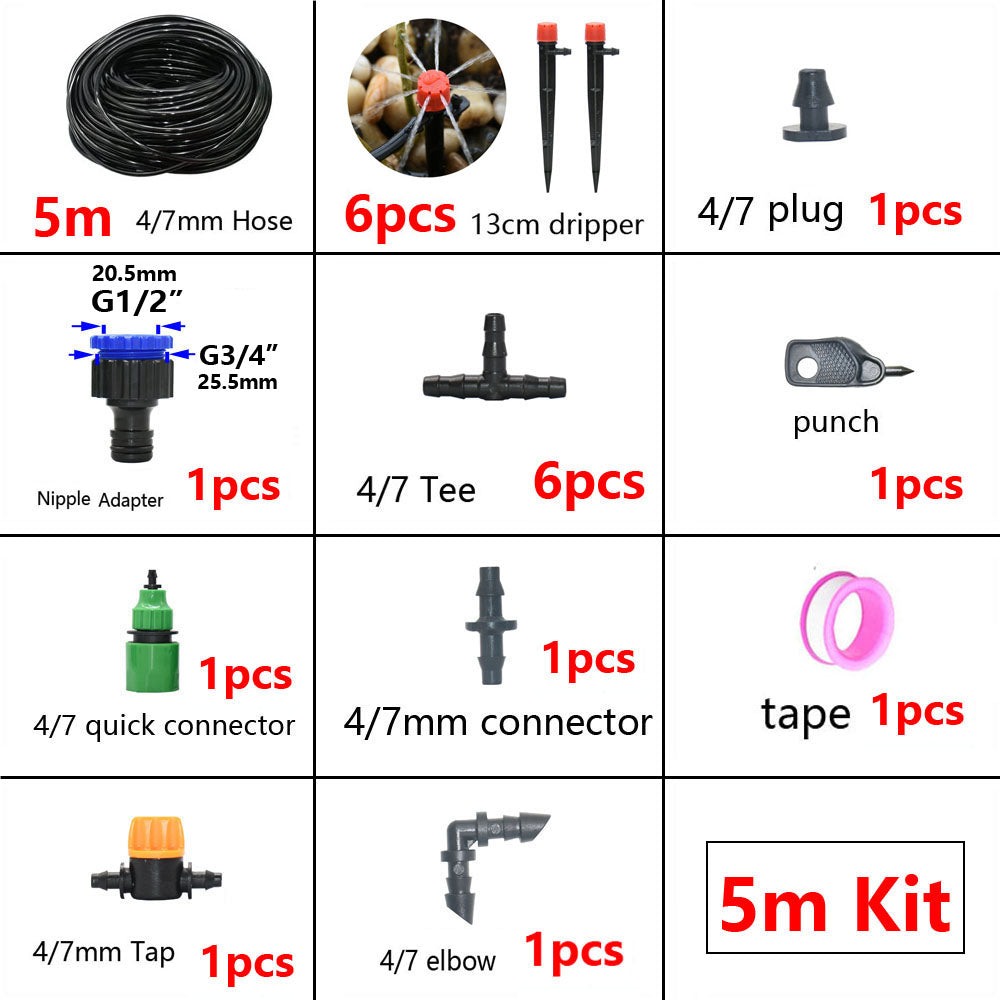 DIY Drip Irrigation System Watering Kit for Raised Garden Bed, Yard, Lawn, Greenhouse
