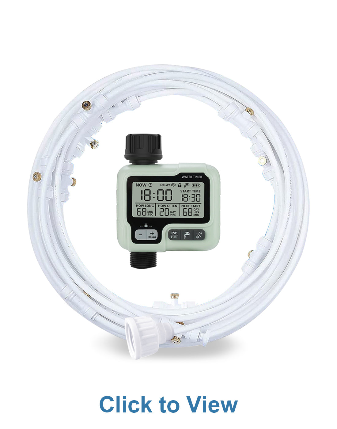 Outdoor Mister System for Outside Patio, Misting Cooling System 65Ft + Water Timer