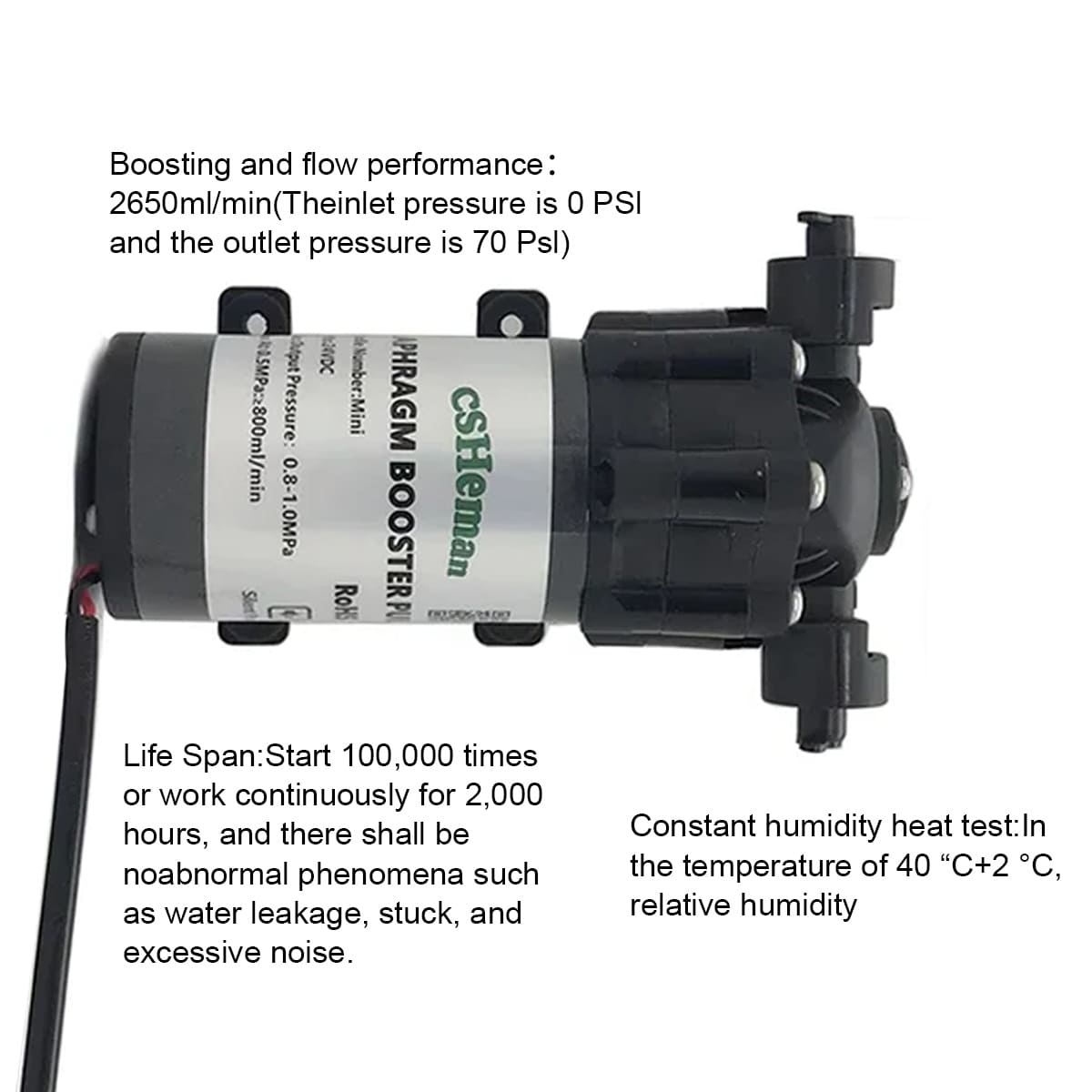 Pocket panda Water Booster 24V 70 Psl Silent Misting Pum Mister for Outside Patio, Garden DIY Micro Drip Irrigation Garden, Lawn, Home