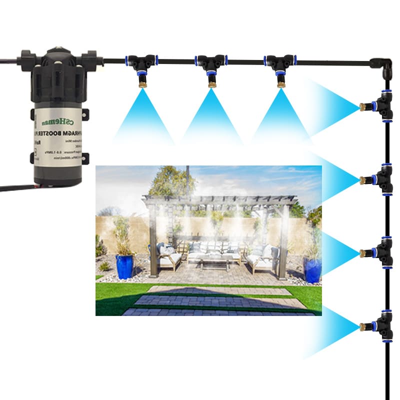 Pocket panda Water Booster 24V 70 Psl Silent Misting Pum Mister for Outside Patio, Garden DIY Micro Drip Irrigation Garden, Lawn, Home