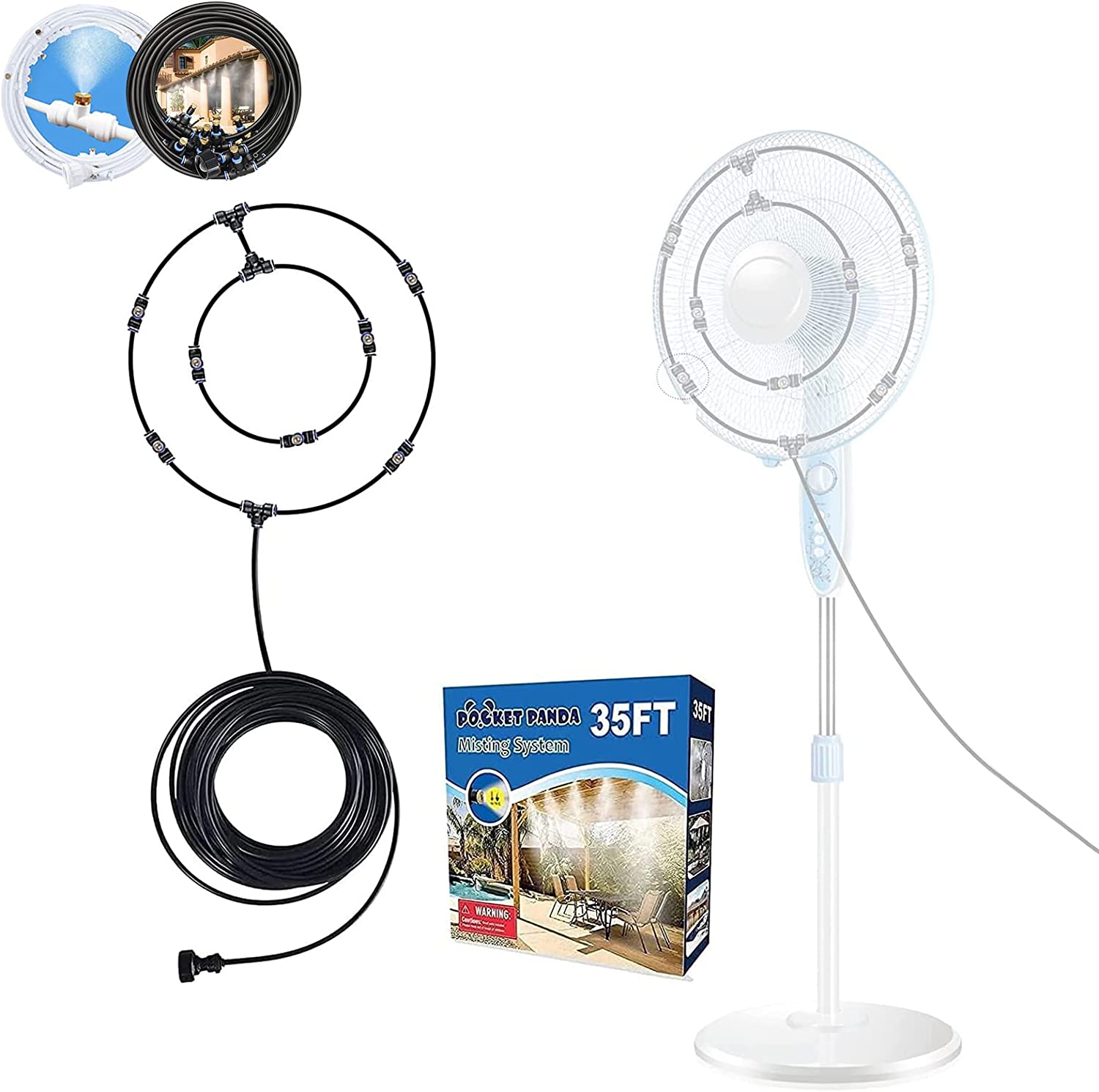 Fan Misting Kit for Outside Patio
