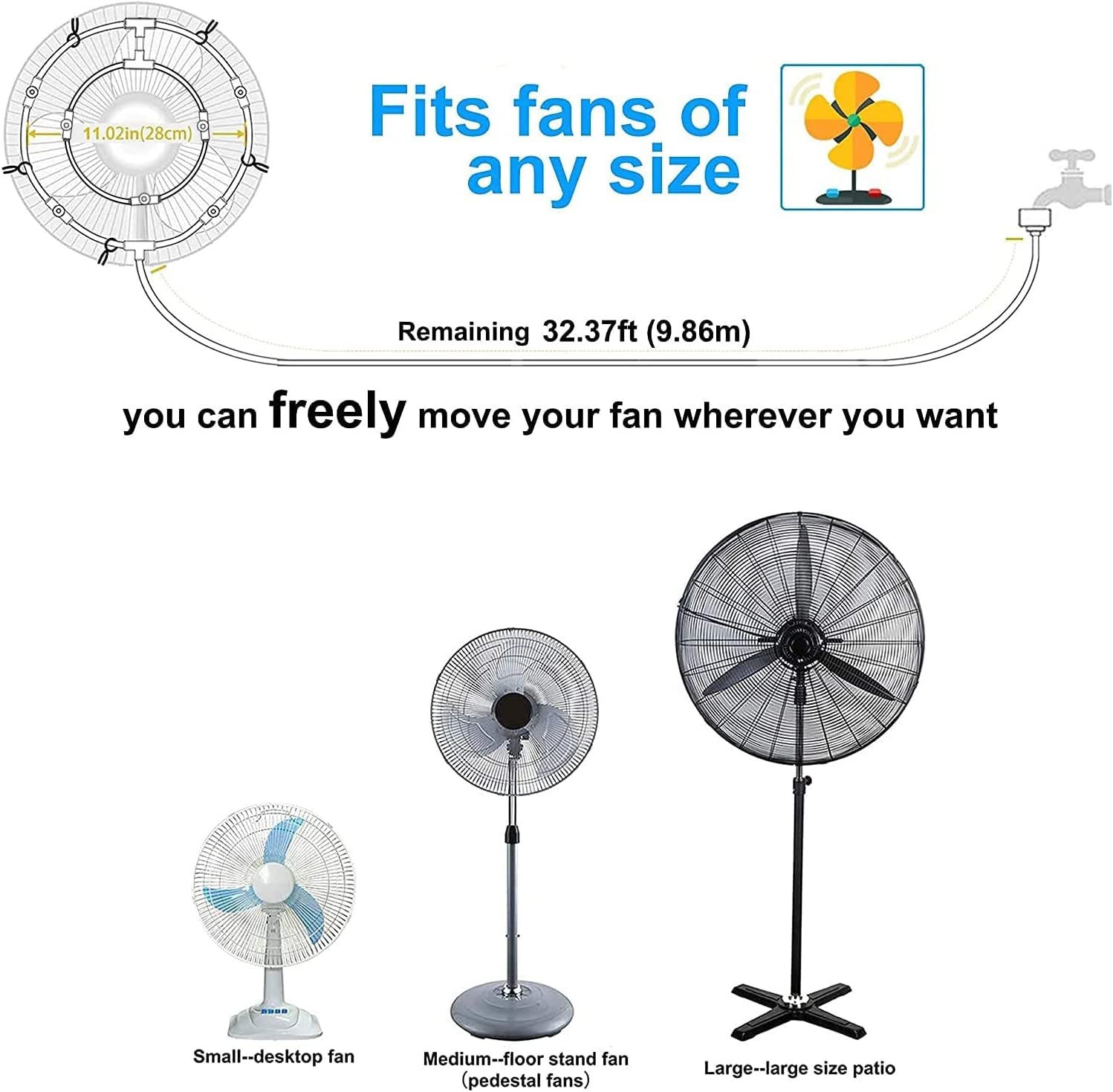 Fan Misting Kit for Outside Patio