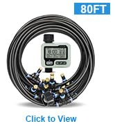 Misting Cooling System,Outside Water Misters for Outdoor Patio,80Ft(24M)+ Water Timer