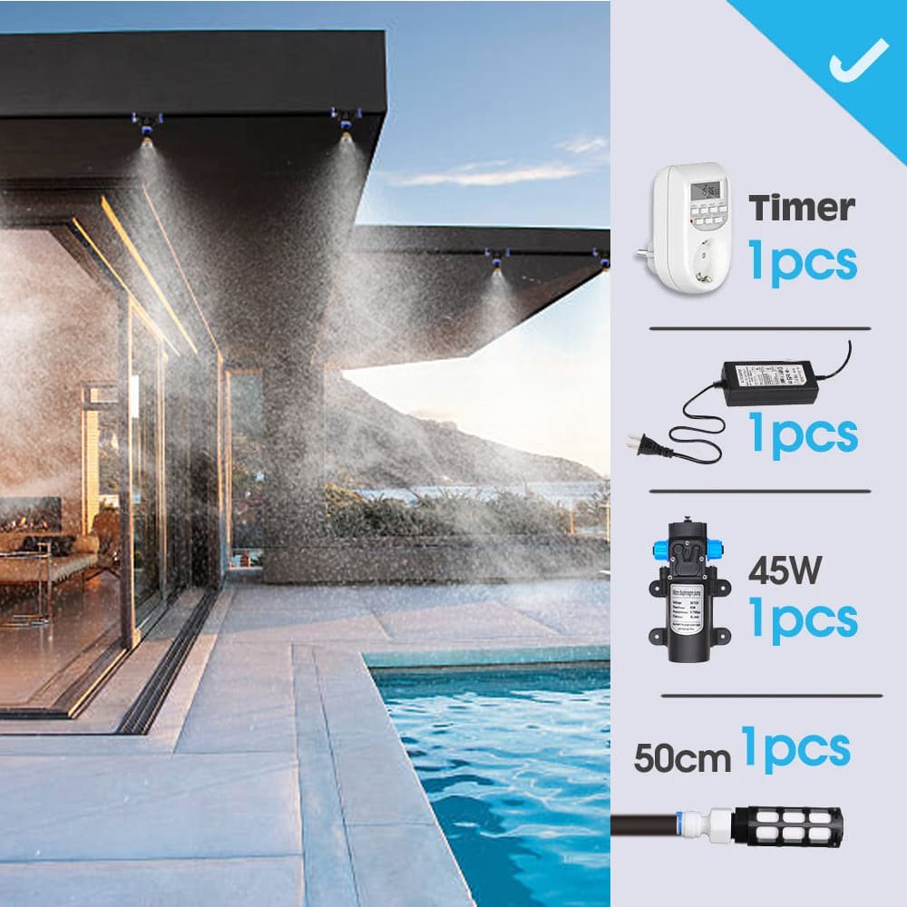 Patio Misting System With Pump 45W 0.8MM