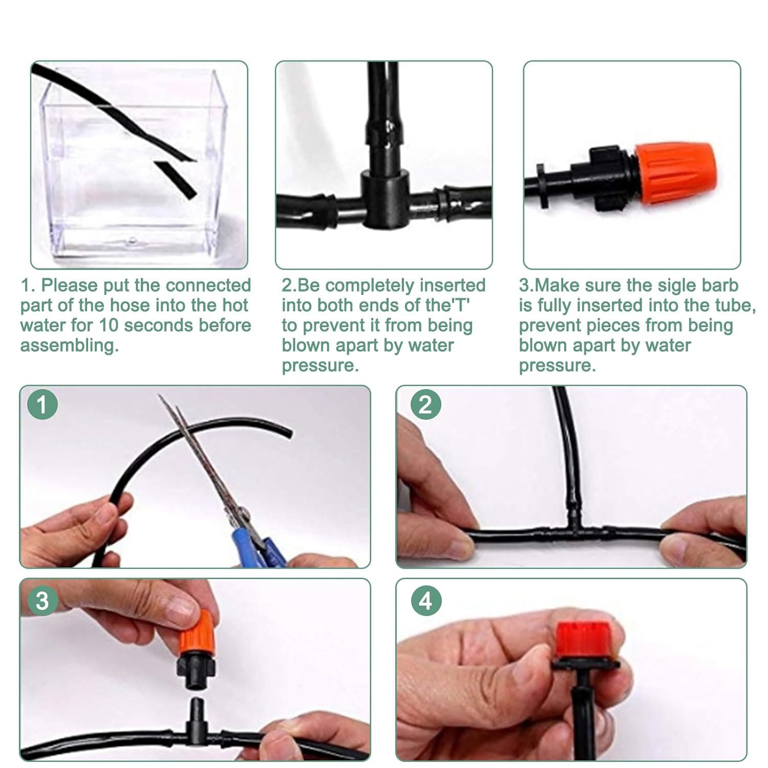Greenhouse Micro Drip Irrigation Kit Patio Misting Plant Watering System