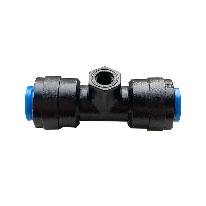 1/4 Inch Slip Lock Tees (Quick Connect) for Outdoor Patio Misting System with 10/24 threaded Misting Nozzles and with Plugs (0.1-0.6mm)