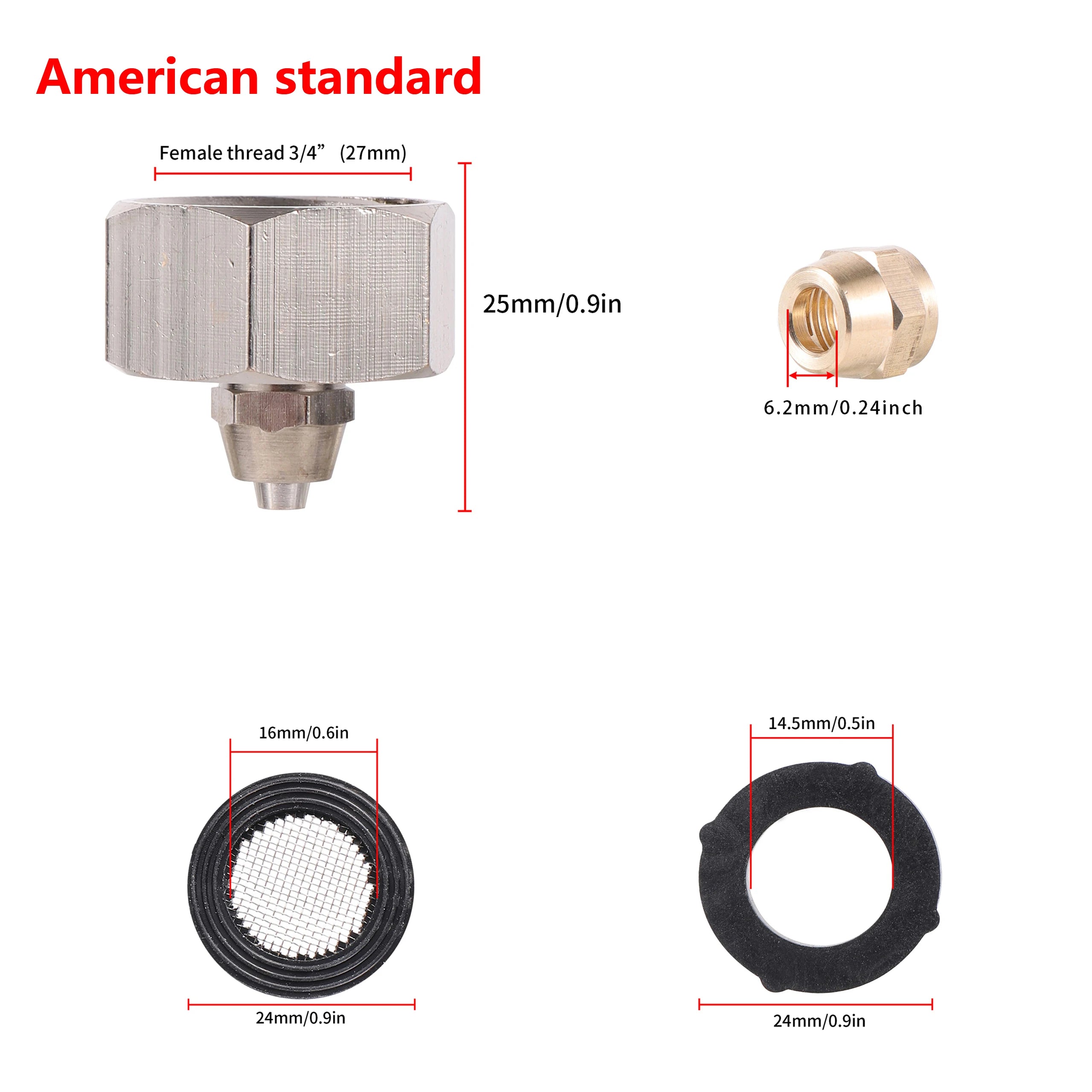 Misting SystemsHose Connector G3/4" Convert 1/4" Tubing Locked Connector US