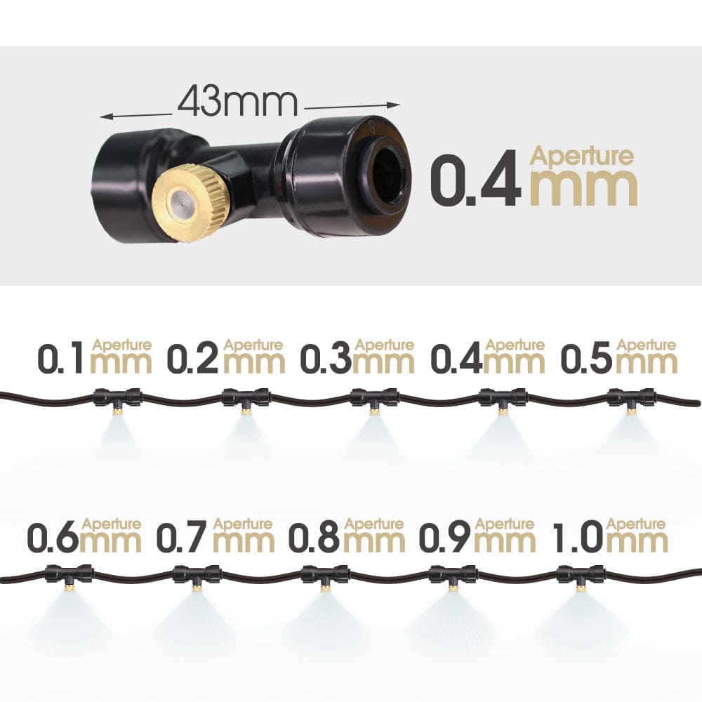 Misting System Kit - Mid Pressure Nozzle Orifice0.4MM 165 PSI/0.8mpa