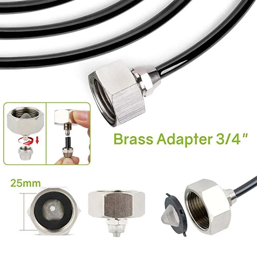 Pre-assembled Outdoor Misting System With Filter,30FT Bundle & Save