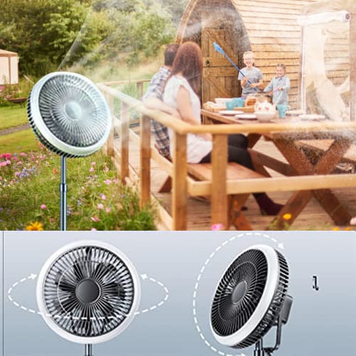 Pocket Panda10000mAh Misting Fan Outdoor Multifunction Air Circulator Outdoor Camping Fan