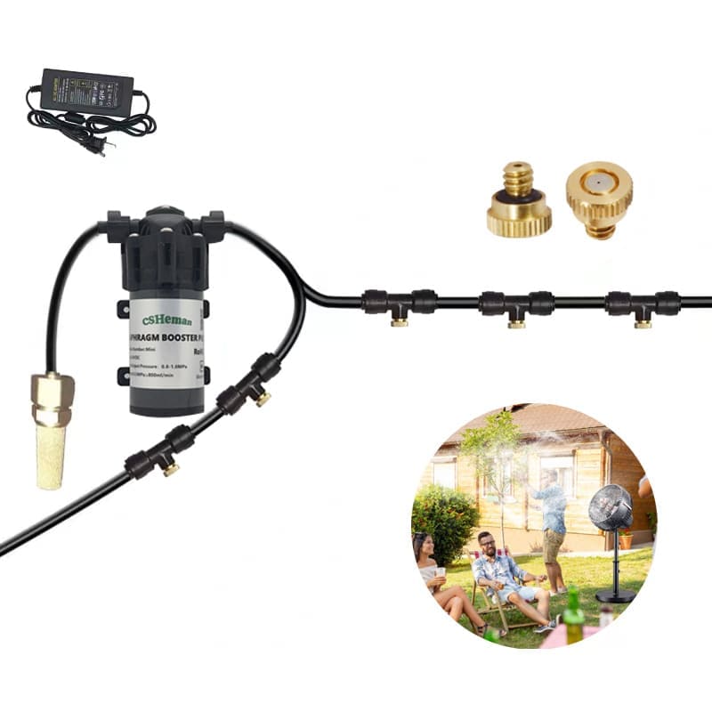 Outdoor Misting Fan with Pump