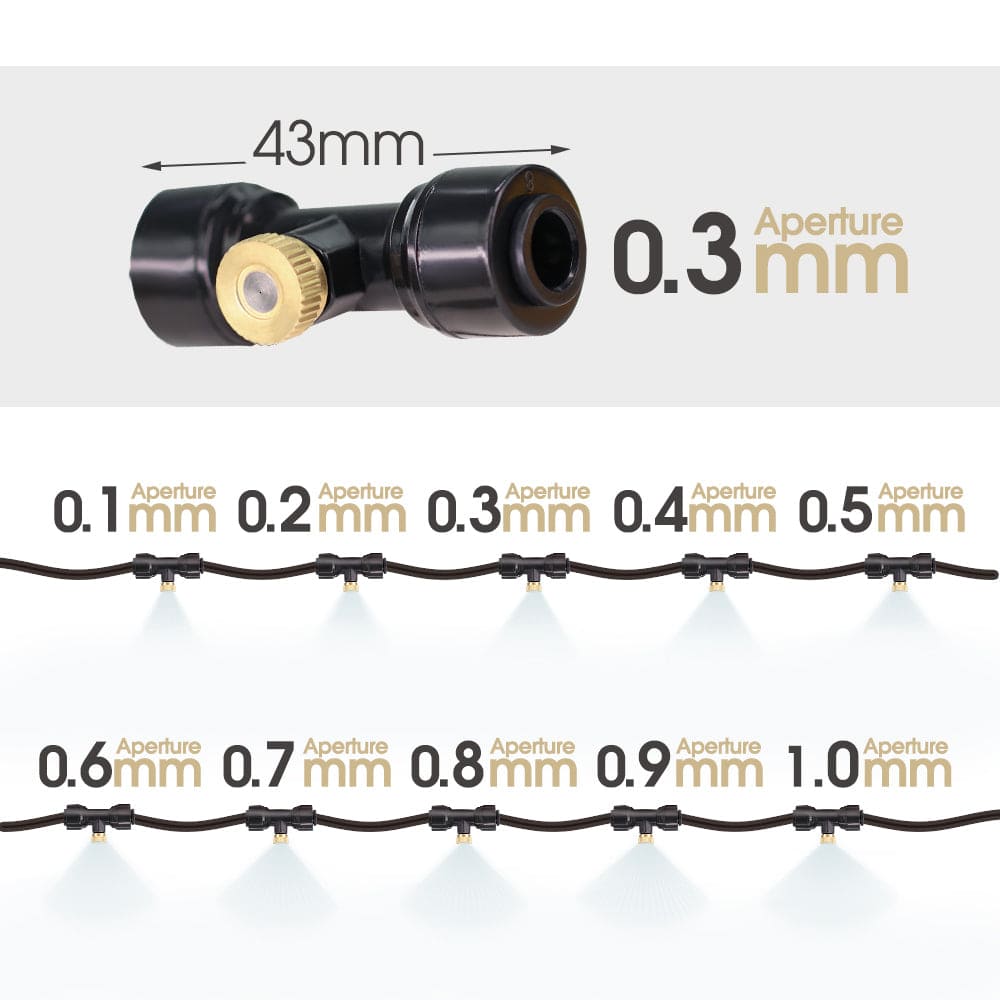 Patio Misting System - Nozzle Orifice0.3MM 165 PSI/0.8mpa