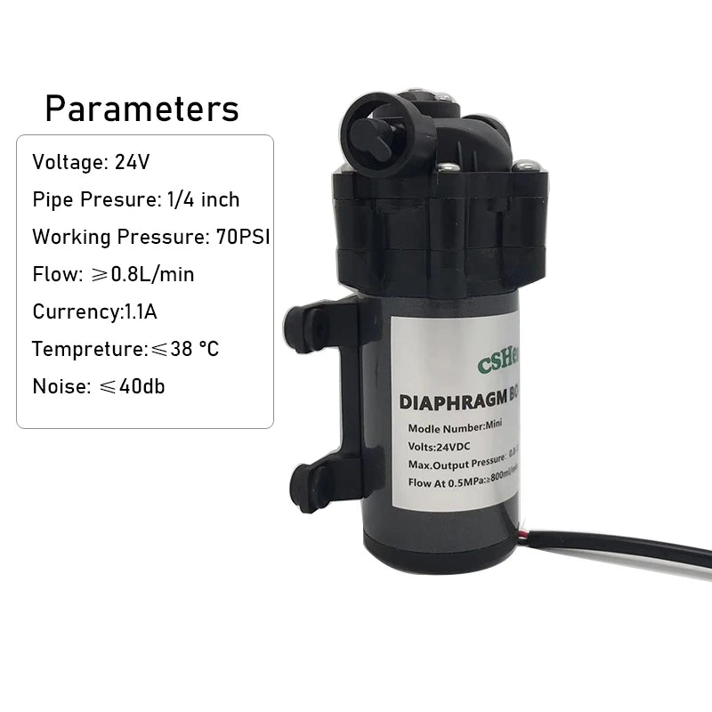 Pocket panda Water Booster 24V 70 Psl Silent Misting Pum Mister for Outside Patio, Garden DIY Micro Drip Irrigation Garden, Lawn, Home