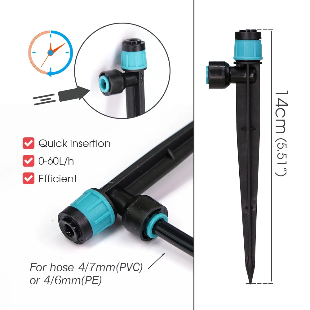 Stake Sprinkler Drip Watering System