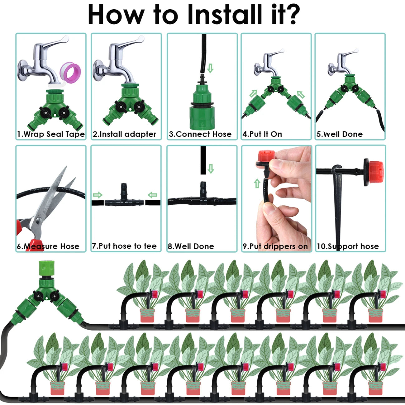 Drip Irrigation System Kit
