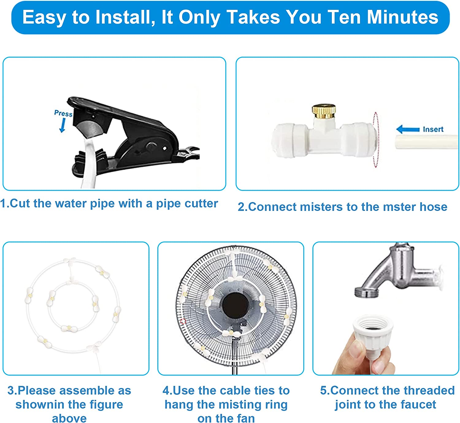 Mister Fan Outdoor for Patio Cooling