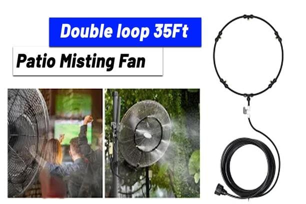 35FT Double-Loop Water Misting Fan Hose