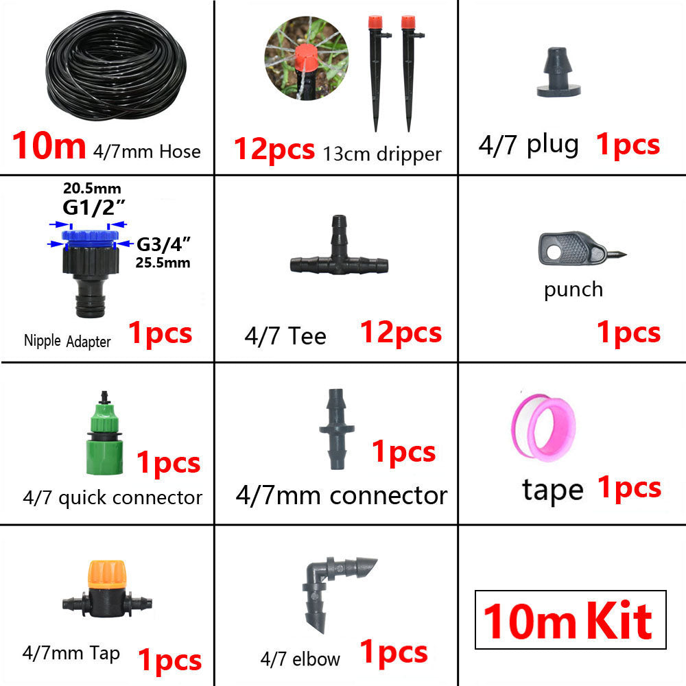 DIY Drip Irrigation System Watering Kit for Raised Garden Bed, Yard, Lawn, Greenhouse