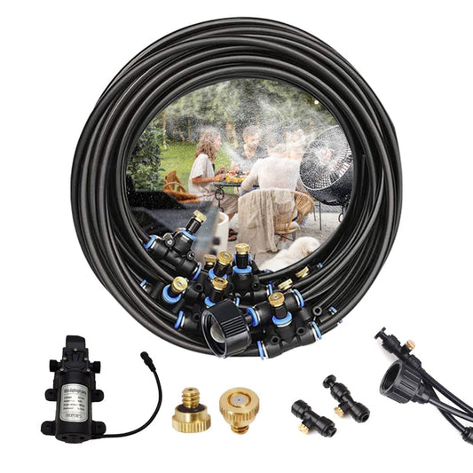  Fan Misting Kit With Pump  For Patio