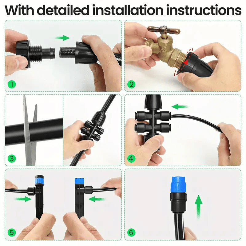 Drip Irrigation System for Garden, Greenhouse Watering System 233FT