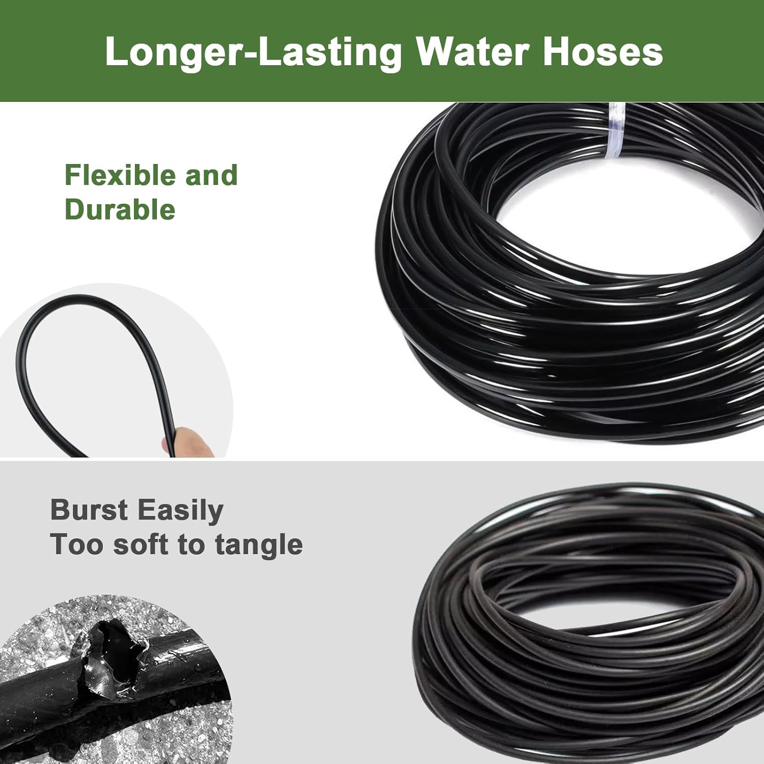 Drip Irrigation Kit for Garden, Raised Bed Watering System with 1/2" & 1/4", Quick-Connect Plant Accessories, Drip Line Kit for Greenhouse, DIY Micro Sprinklers Set for Yard Outside, Raised Bed