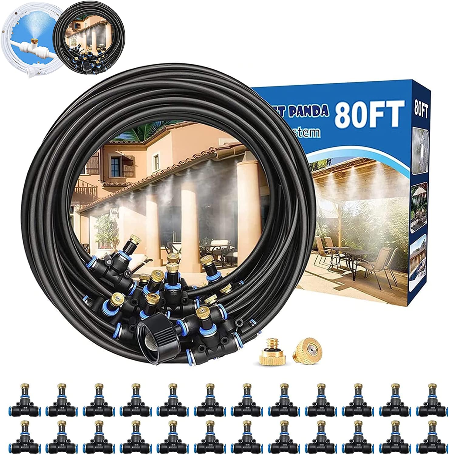 Mister System for Outside patio 65Ft (20M), Outdoor Misting System