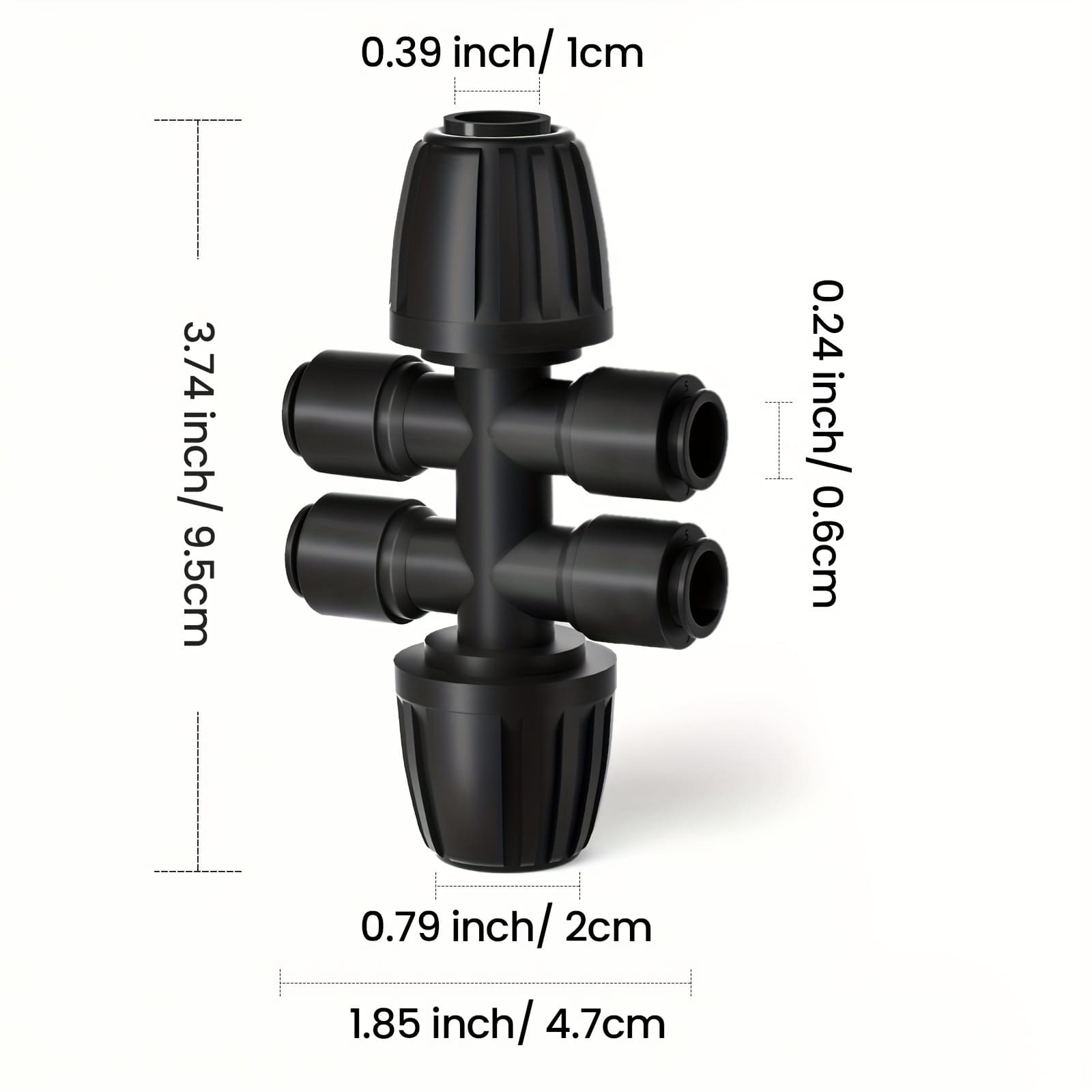 1/2" To 1/4" Forked Tee Quick Connectors For Drip Irrigation