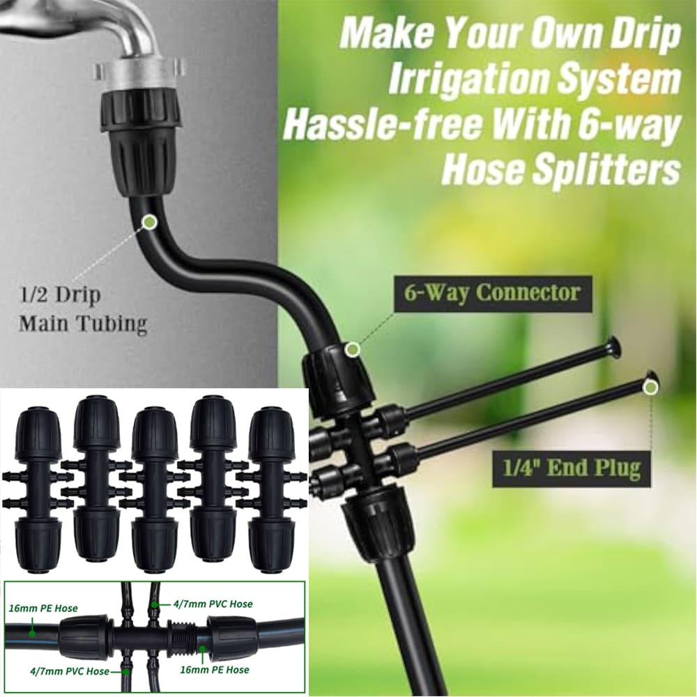 Drip Irrigation System for Garden, Greenhouse Watering System 233FT