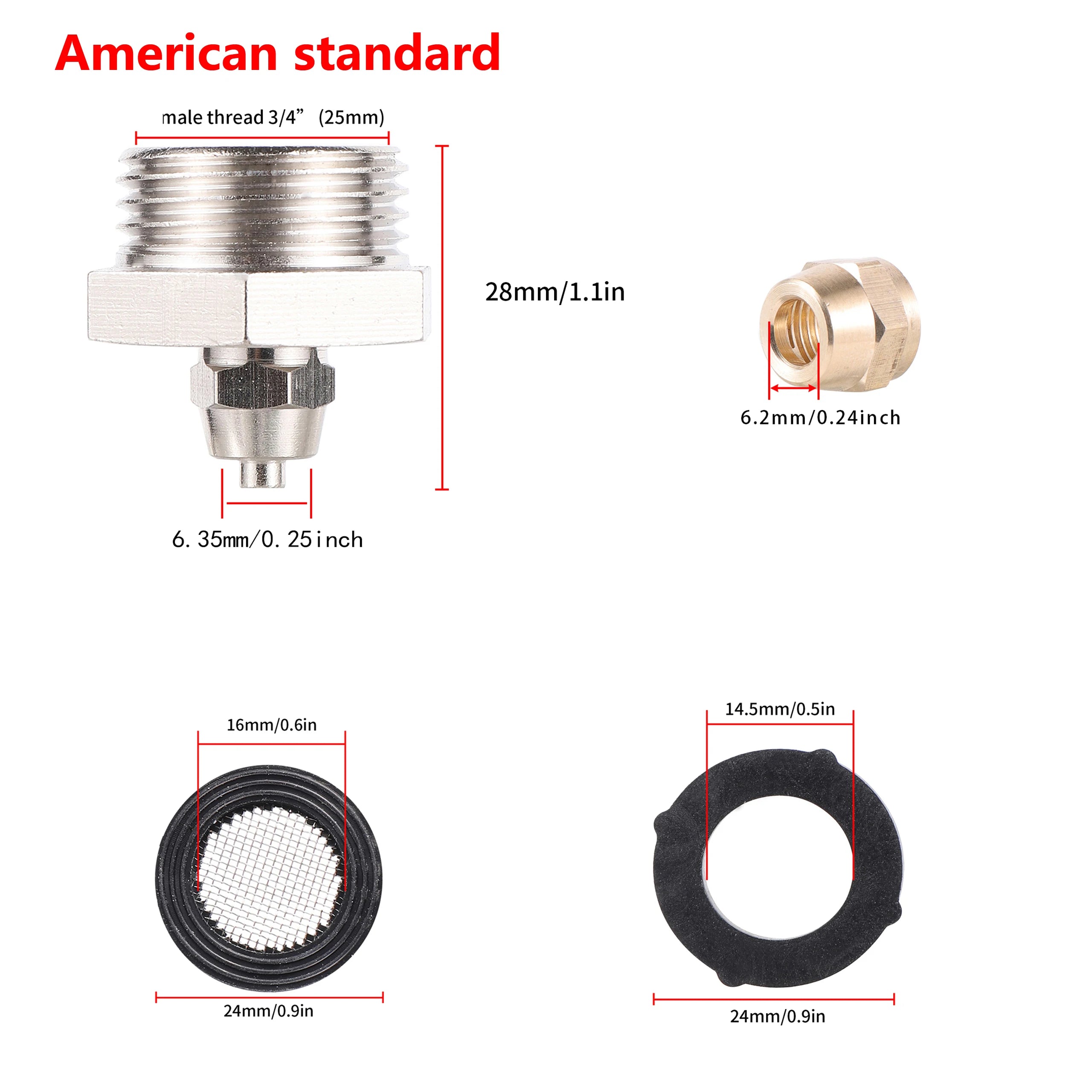 Misting SystemsHose Connector G3/4" Convert 1/4" Tubing Locked Connector US