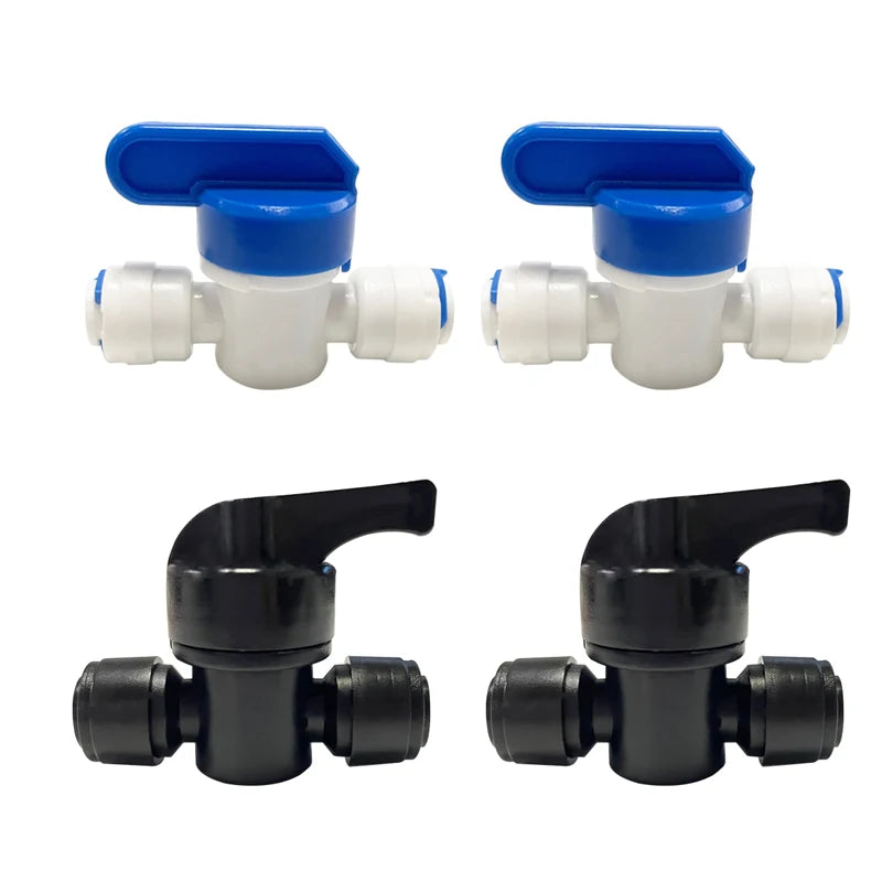 1/4" Push-to-Fit Shut off Value Shut Off Valve, Leak Free Connector Locking Fitting for Misting System or Drip Irrigation System