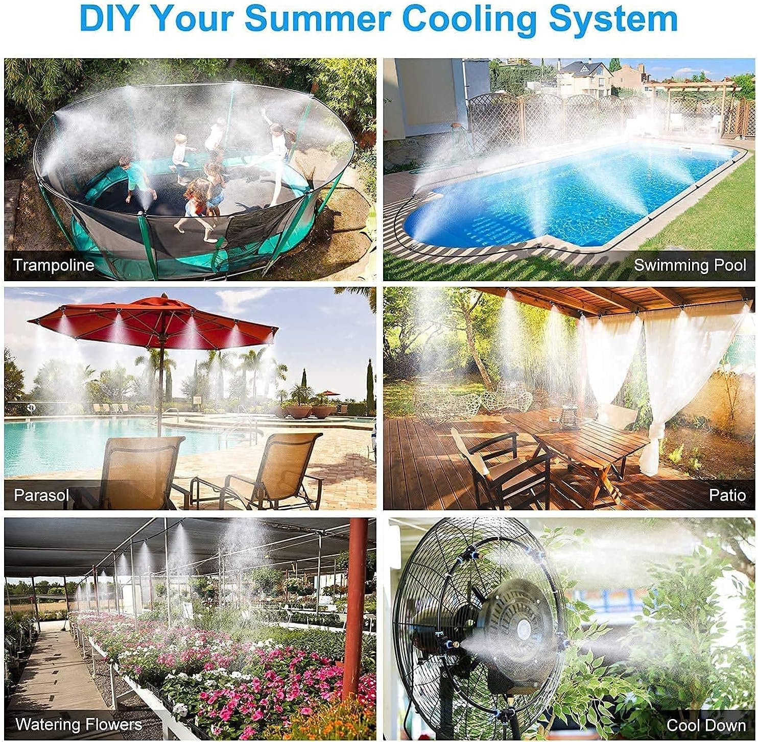 Cooling misters for patio