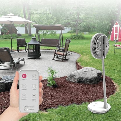 Outdoor Mist Fans for Outside Patios  Retractable Fan 7-inch USB Charging Folding  +Remote Control
