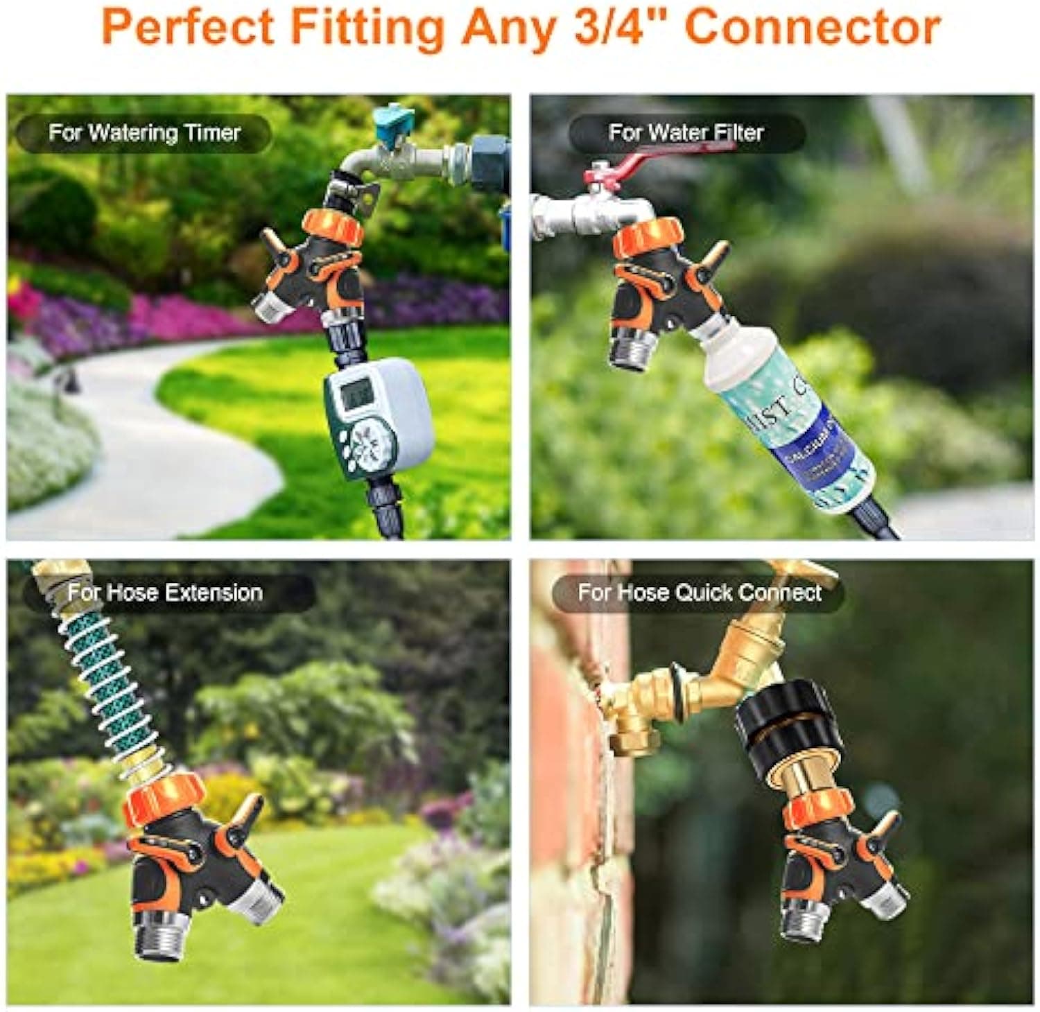 Misting System for Outside Patio, 65FT Misters Hose + Hose Splitter 2 Way Heavy Duty