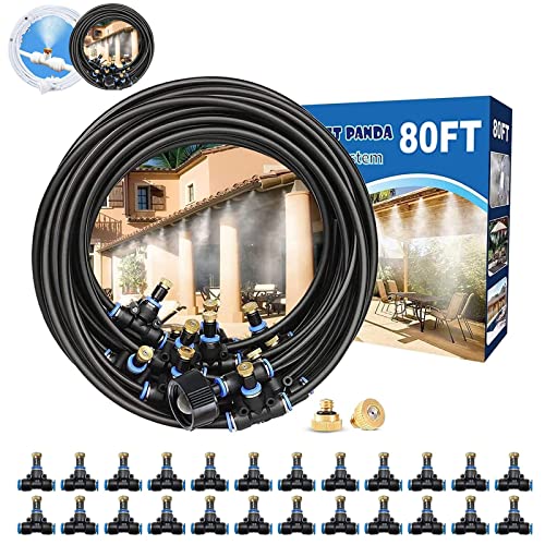 Misting Cooling System,Outside Water Misters for Outdoor Patio,80Ft(24M)