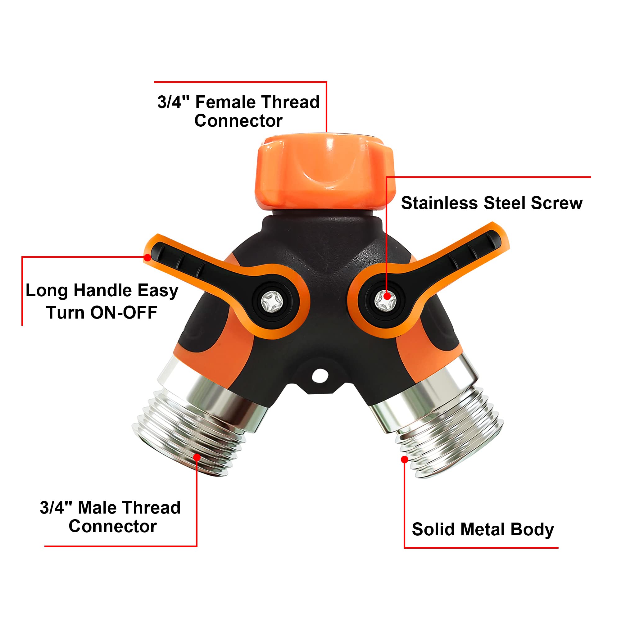 Hose Splitter 2 Way Heavy Duty